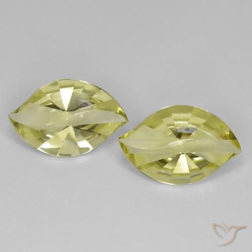 17.37ctw Naturel Jaune ananas léger Quartz, Marquise, Transparent