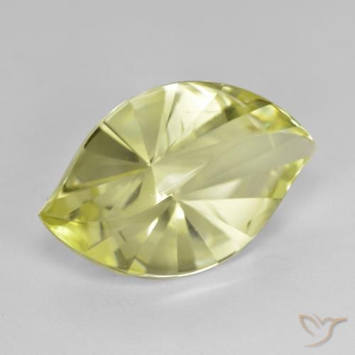 Quartz Jaune citron naturelle Marquise, 10.18 ct, VVS
