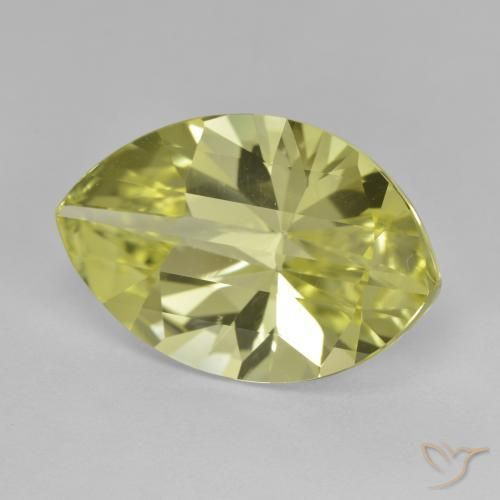 Quartz Jaune citron naturelle Marquise, 9.51 ct, VVS-VS
