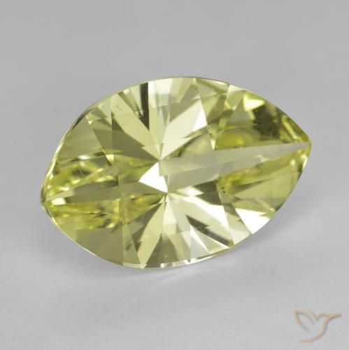 Quartz Jaune citron naturelle Marquise, 9.82 ct, VS
