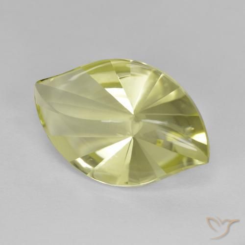 Quartz Jaune citron naturelle Marquise, 8.99 ct, VVS