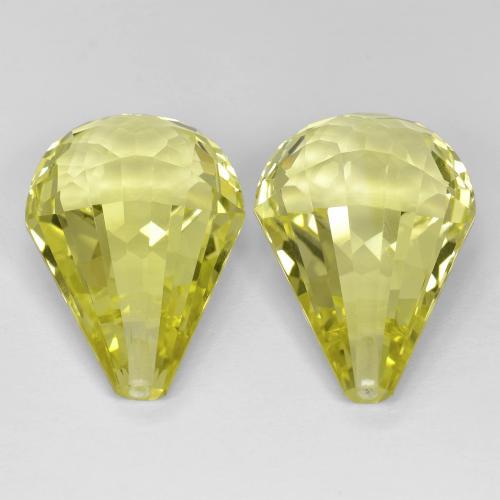 Achetez naturel 29.43ct Jaune clair Quartz gems, Briolette, En provenance Brésil chez GemSelect. En stock, livraison internationale!