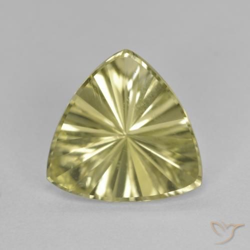 2.13ct Naturel Jaune verdâtre Quartz, Trillion, VVS, Photo A