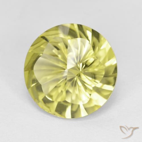 Quartz Jaune ananas léger naturelle Tour, 4.90 ct, VVS