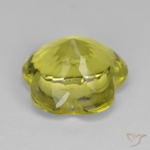 Quartz Jaune ananas léger naturelle Taille Fleur, 10.71 ct, Transparent