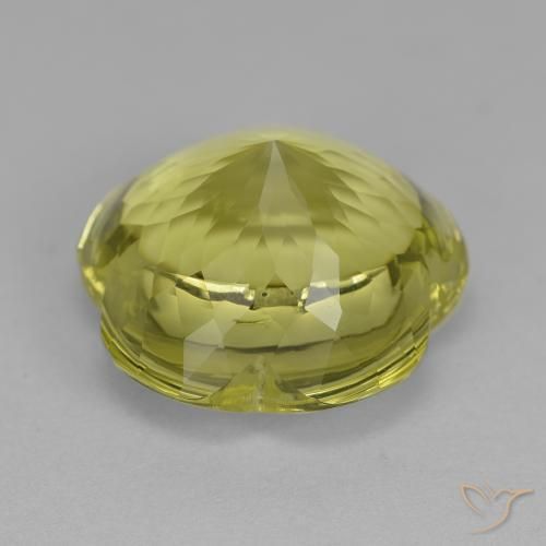Quartz Jaune citron naturelle Taille Fleur, 11.31 ct, Transparent