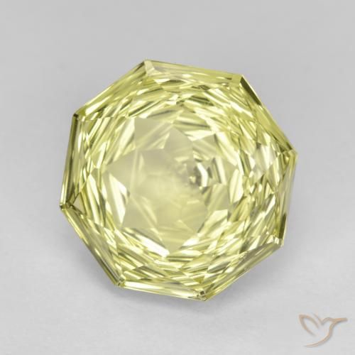 Quartz Jaune moyen-léger naturelle Octogone / coupe Émeraude, 5.91 ct, VVS