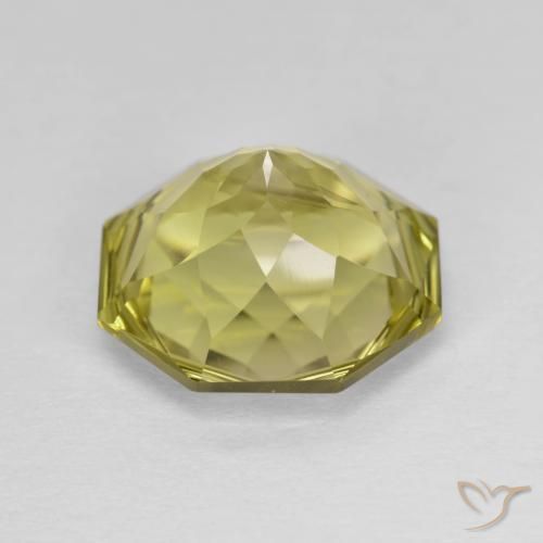 Quartz Jaune ananas léger naturelle Octogone / coupe Émeraude, 5.62 ct, VVS