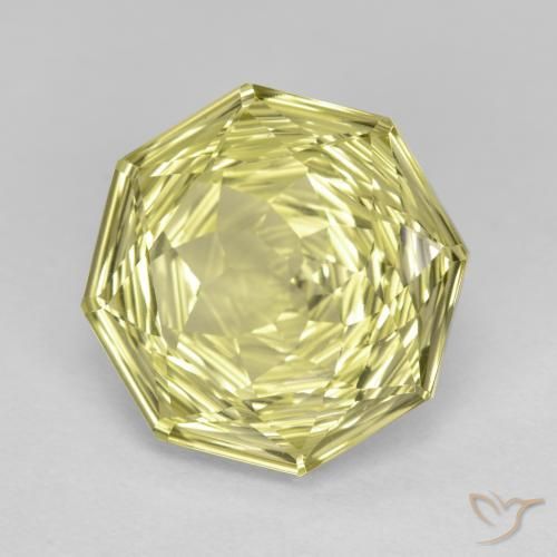 Quartz Jaune moyen-léger naturelle Octogone / coupe Émeraude, 5.79 ct, VVS