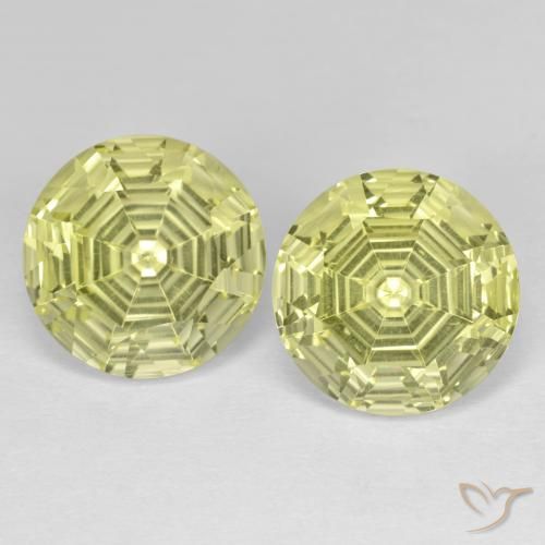 7.04ctw Naturel Jaune clair Quartz, Tour, VVS-VS
