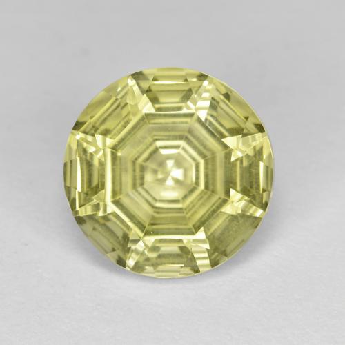 Quartz Jaune moyen naturelle Coupe roude, 3.51 ct, VVS