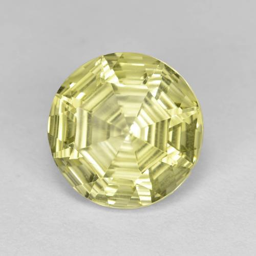 Quartz Jaune moyen naturelle Coupe roude, 3.51 ct, VVS