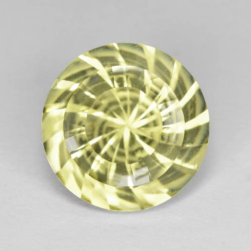 Quartz jaune naturelle coupe roude, 5,62 ct, VVS