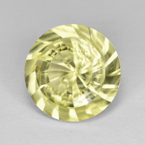 Quartz jaune naturelle coupe roude, 5,62 ct, VVS