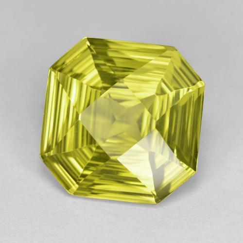 Quartz Jaune moyen naturelle Taille émeraude, 5.92 ct, VVS