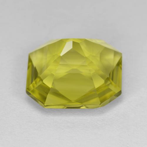 Quartz Jaune moyen naturelle Taille émeraude, 5.92 ct, VVS