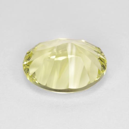 Quartz Jaune verdâtre clair naturelle Coupe ovale, 4.31 ct, VVS