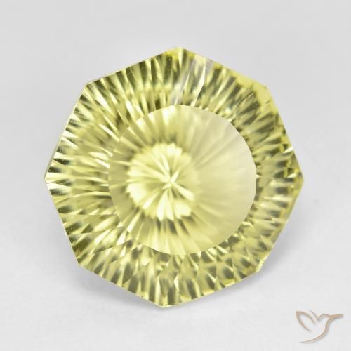 Quartz Jaune moyen-léger naturelle Octogone / coupe Émeraude, 8.38 ct, VVS