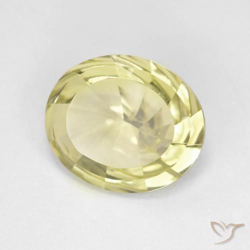 Quartz Jaune clair naturelle ovale, 3.71 ct, VVS