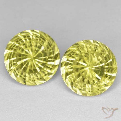 10.79ctw Naturel Jaune citron Quartz, Tour, VVS-VS
