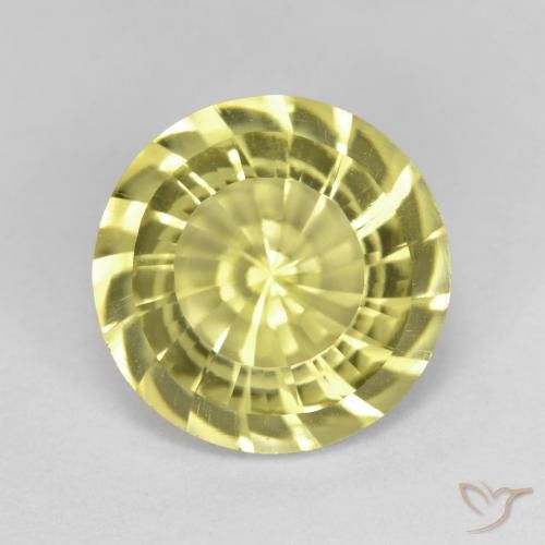 5.24ct Naturel Jaune clair Quartz, Tour, VVS