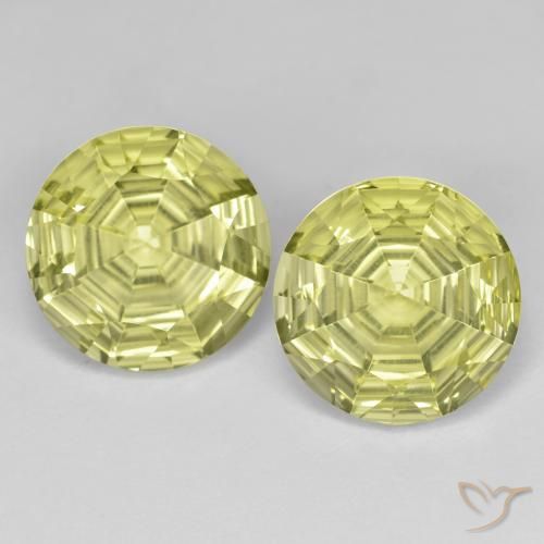 7.00ctw Naturel Jaune citron Quartz, Tour, VVS-VS