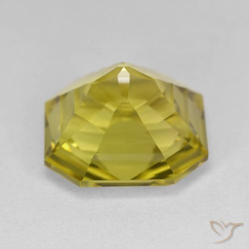 Quartz Jaune clair naturelle Octogone / coupe Émeraude, 6.46 ct, VVS
