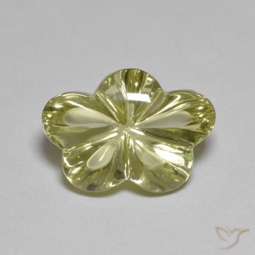 6.22ct Naturel Jaune moyen Quartz, Taille Fleur, Transparent