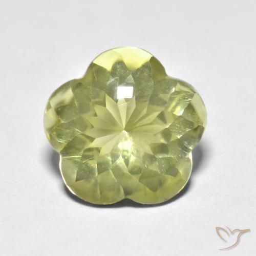 Quartz Jaune moyen naturelle Taille Fleur, 4.69 ct, Transparent