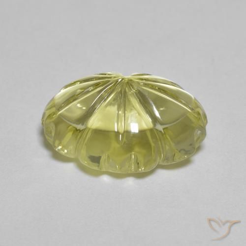 Quartz Jaune citron naturelle Taille Fleur, 6.77 ct, Transparent
