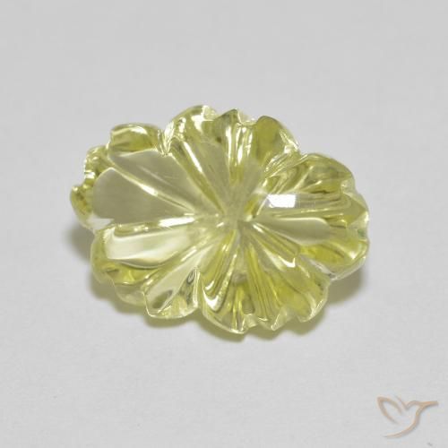Quartz Jaune citron naturelle Taille Fleur, 6.67 ct, Transparent