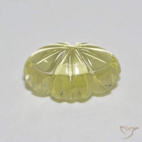 Quartz Jaune citron naturelle Taille Fleur, 6.67 ct, Transparent
