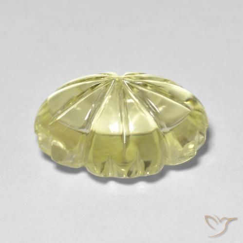 Quartz Jaune moyen-léger naturelle Taille Fleur, 10.65 ct, Transparent