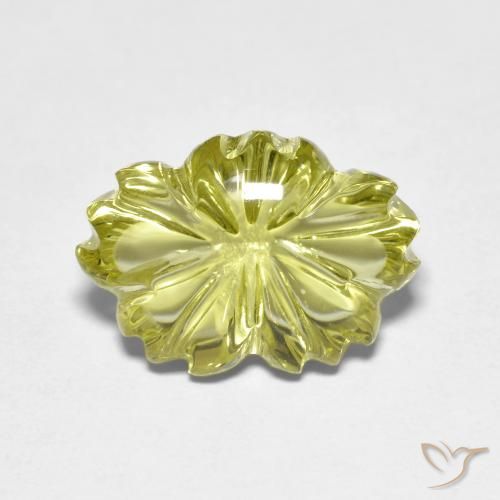 6.44ct Naturel Jaune moyen Quartz, Taille Fleur, Transparent