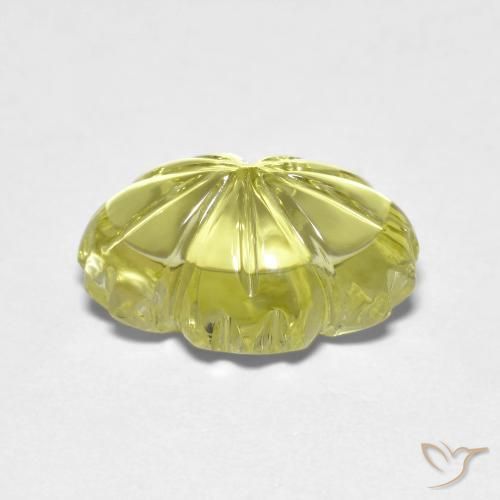 Quartz Jaune moyen naturelle Taille Fleur, 6.44 ct, Transparent