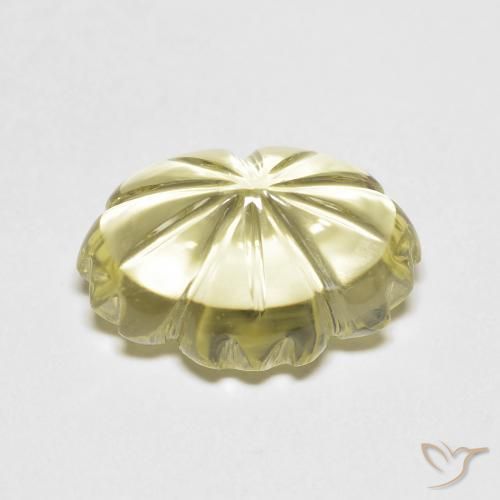 Quartz Jaune citron naturelle Taille Fleur, 6.75 ct, Transparent