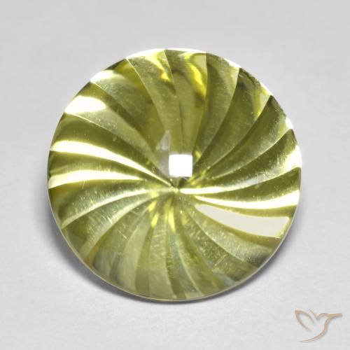 12.86ct Naturel Jaune moyen Quartz, Tour, Transparent