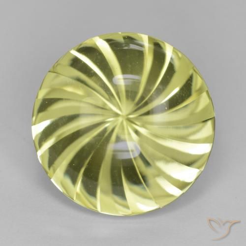 12.85ct Naturel Jaune verdâtre Quartz, Tour, Transparent