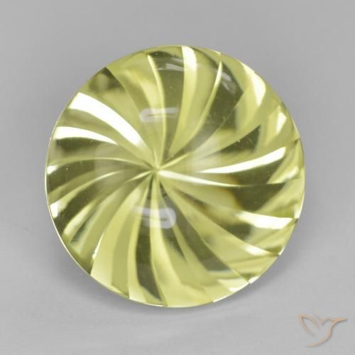 Quartz Jaune verdâtre naturelle Tour, 12.85 ct, Transparent
