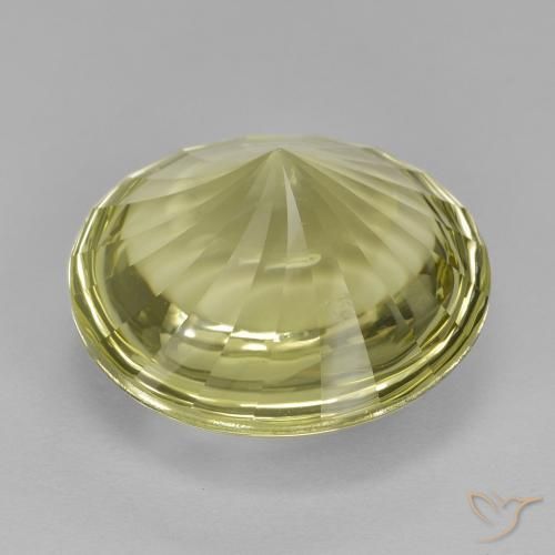 Quartz Jaune verdâtre naturelle Tour, 13.30 ct, Transparent