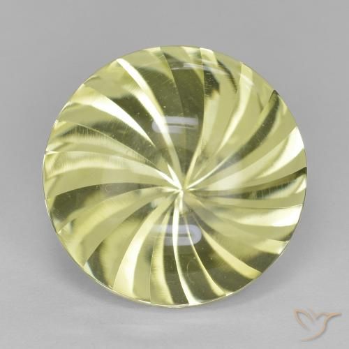 12.60ct Naturel Jaune clair Quartz, Tour, Transparent