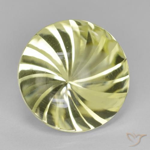 Quartz Jaune clair naturelle Tour, 12.60 ct, Transparent