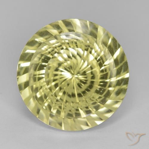11.38ct Naturel Jaune moyen Quartz, Tour, VVS-VS