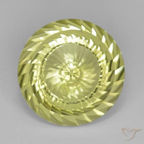 11.77ct Naturel Jaune citron Quartz, Tour, VVS-VS, Photo A