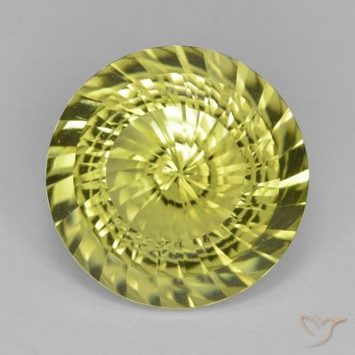 11.79ct Naturel Jaune moyen Quartz, Tour, VVS-VS