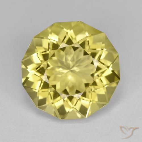 Quartz Jaune miel très clair naturelle Fantaisie, 10.26 ct, VVS-VS