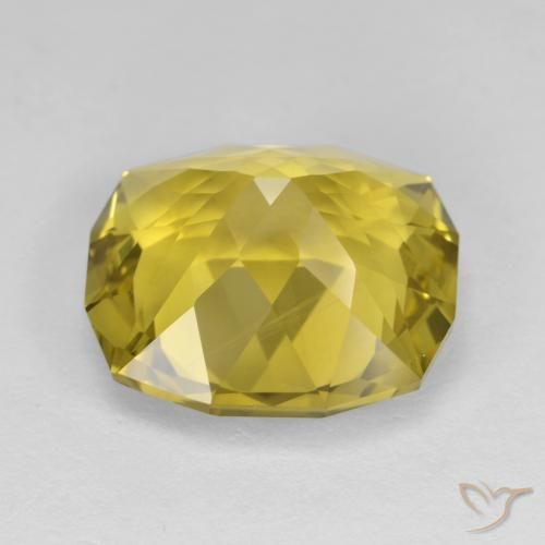 Quartz Jaune moyen naturelle Coussin, 9.58 ct, VVS-VS