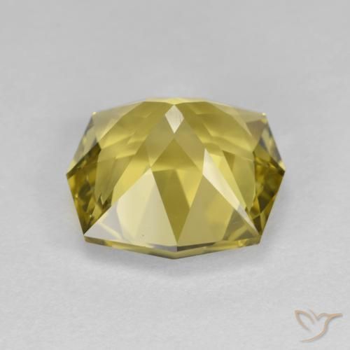 Quartz Jaune moyen naturelle Octogone / coupe Émeraude, 4.61 ct, VVS-VS