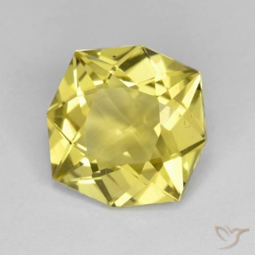 Quartz Jaune miel très clair naturelle Octogone / coupe Émeraude, 4.66 ct, VVS-VS