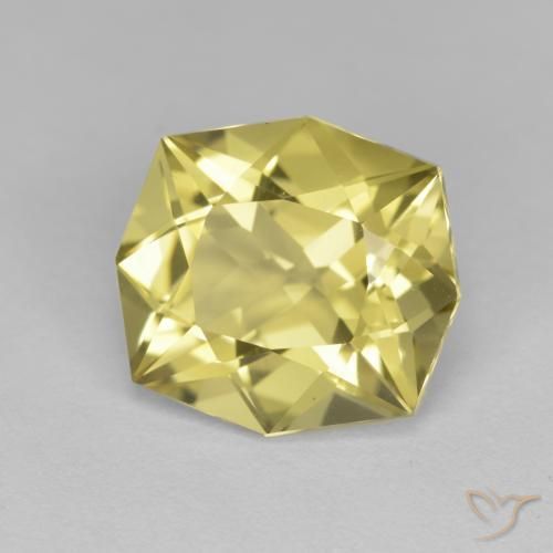 Quartz Jaune clair naturelle Octogone / coupe Émeraude, 4.71 ct, VVS-VS